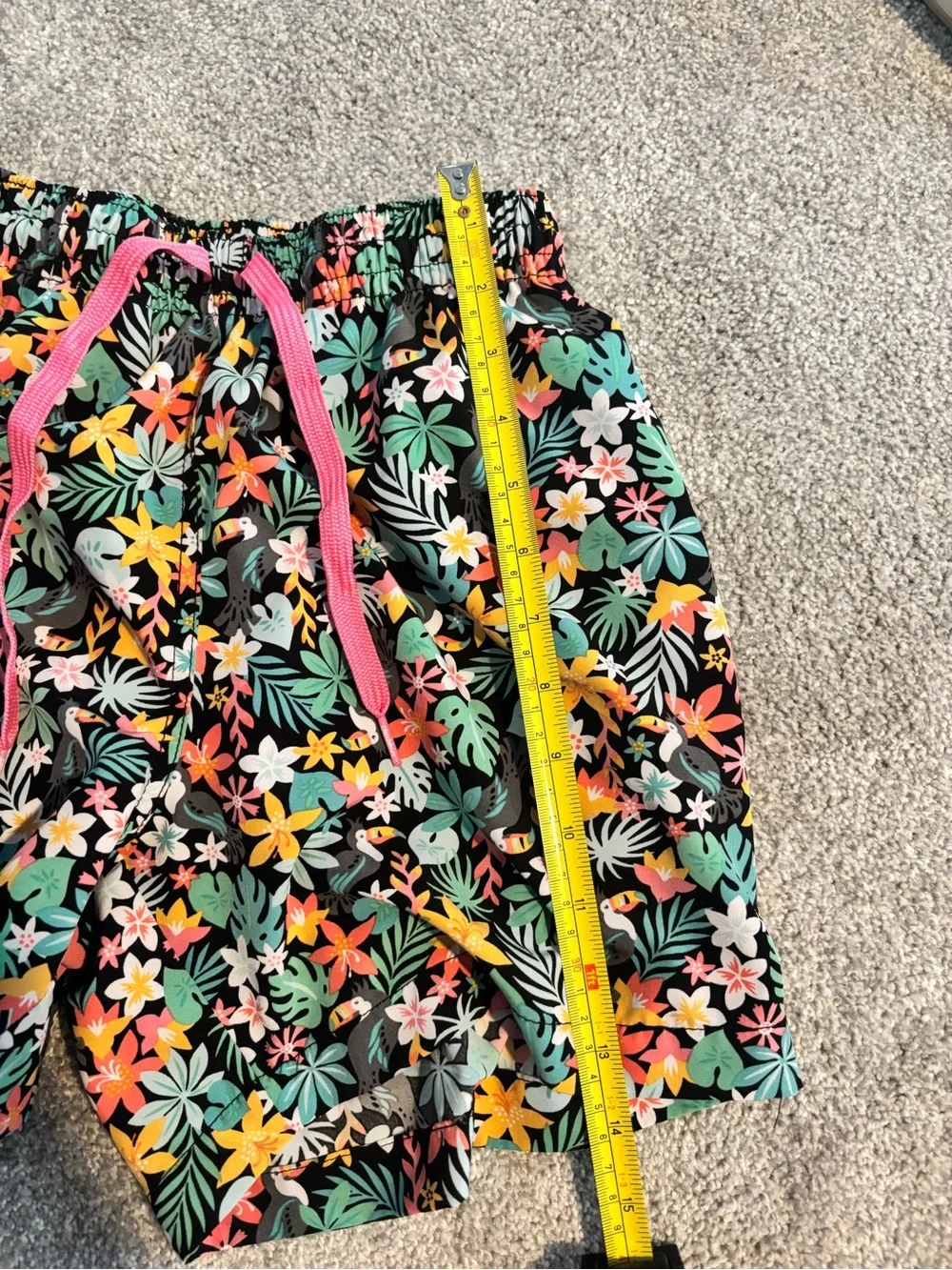 chubbies Black Tropical Floral swim trunks